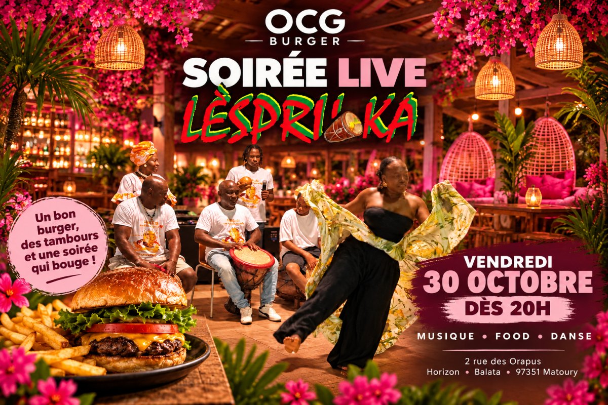 Soirée Live Lèspri'Ka Chez Ocg Burger